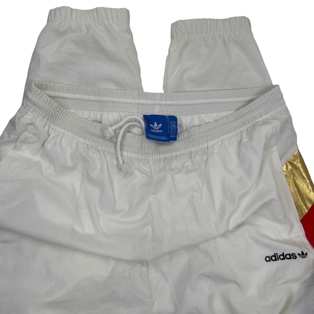 Adidas Originals Tribe Pants White Gold Red Blue Colorblock XL Drawstring